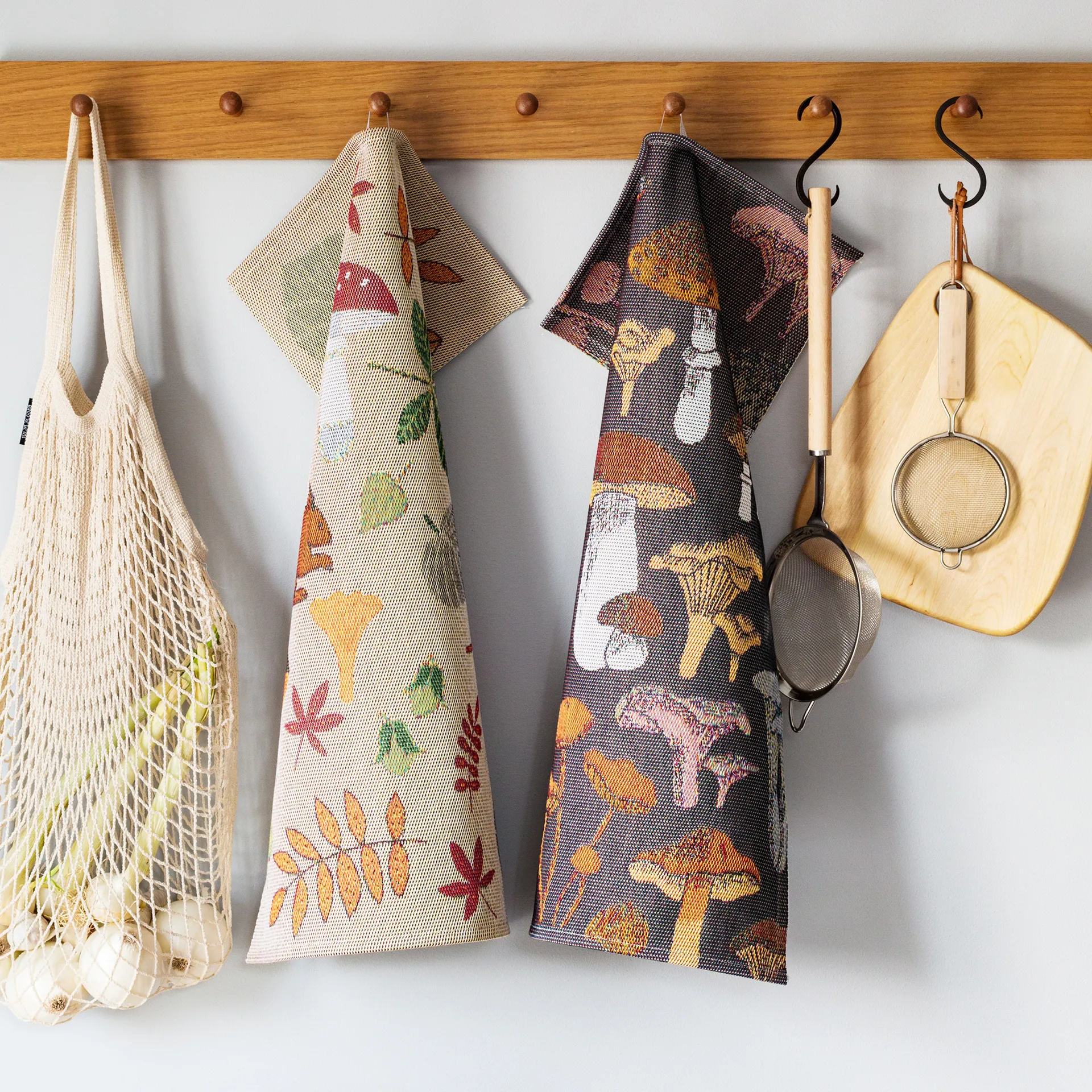 Torchon Svamplöv 40x60 cm, Multi Ekelund Linneväveri