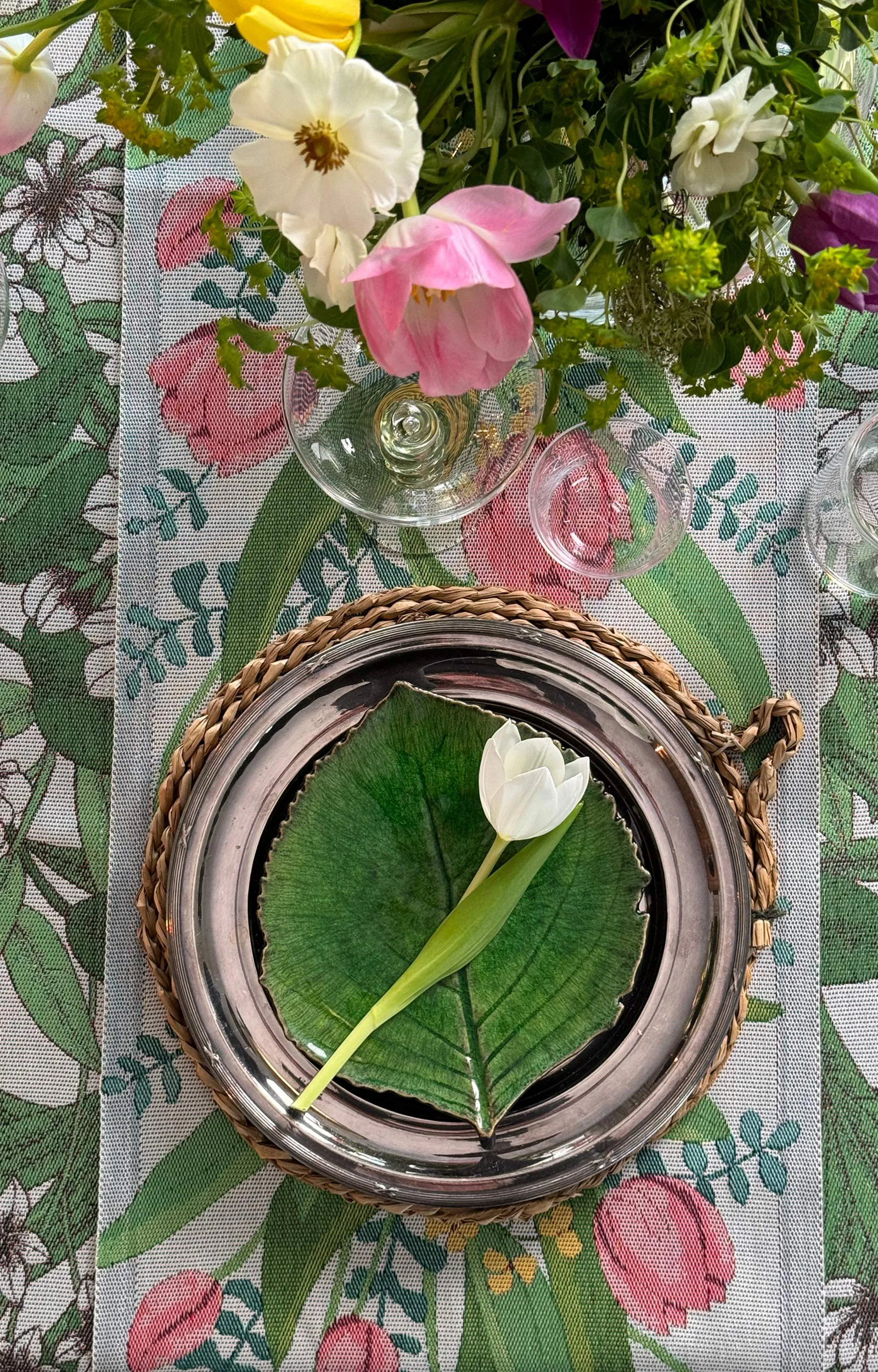 Torchon Tulpanlund 35x50 cm, Multi Ekelund Linneväveri