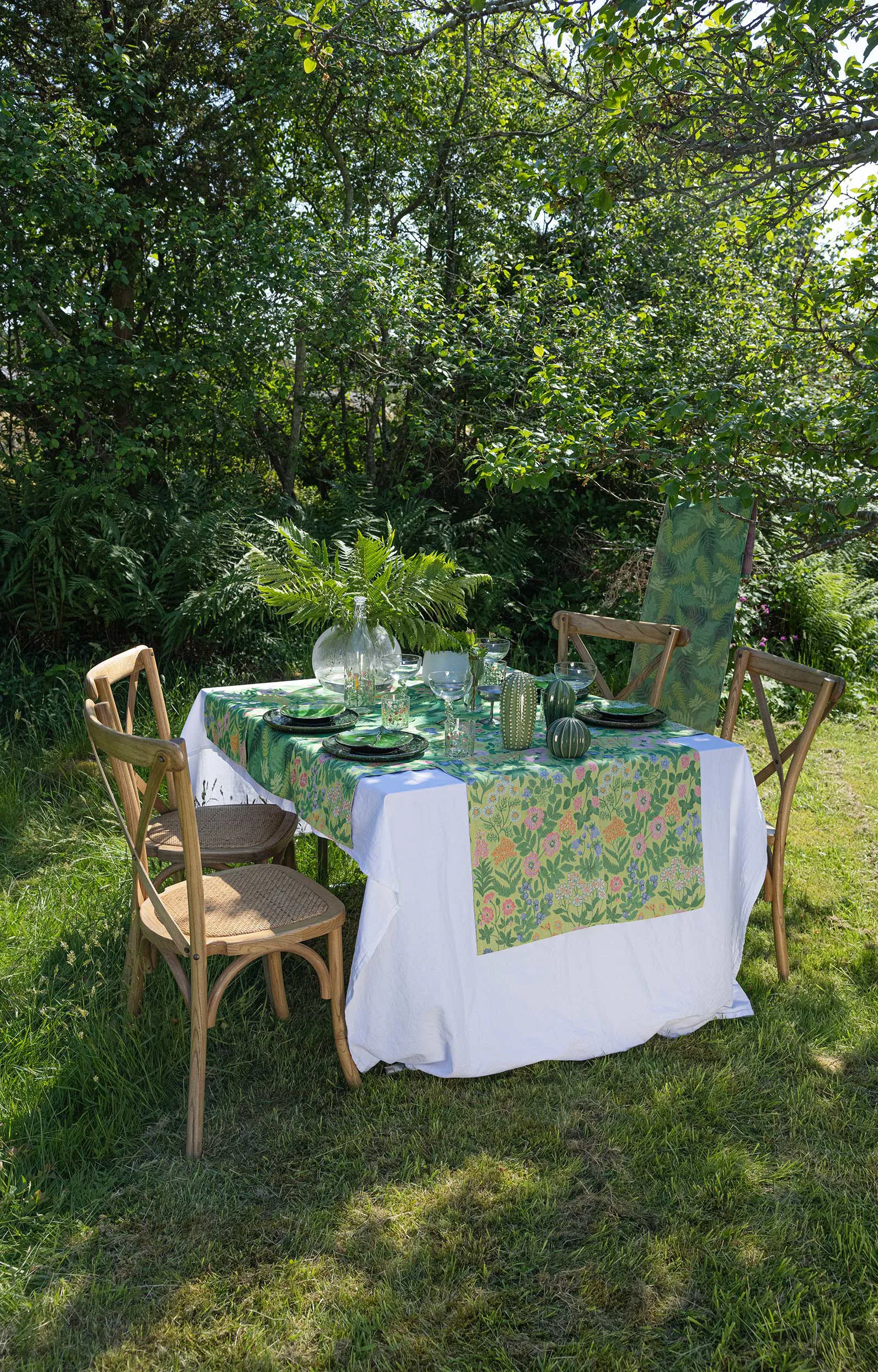 Torchon Vildblommor 35x50 cm, Vert Ekelund Linneväveri