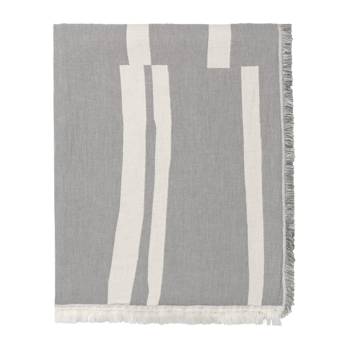 Elvang Denmark Plaid Lyme Grass 130x180 cm Grey | Design Scandinave | Plaids & couvertures en coton | Gris