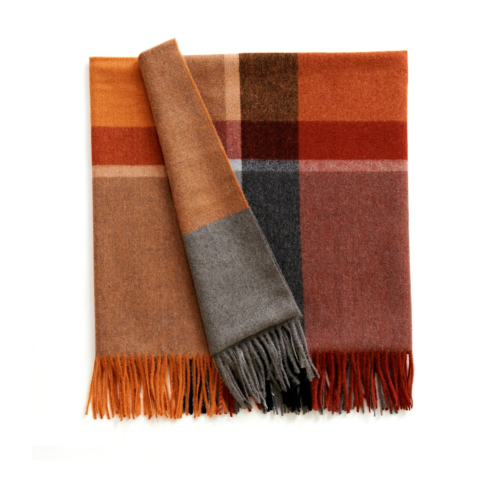 Plaid Manhattan, orange-rouge Elvang Denmark