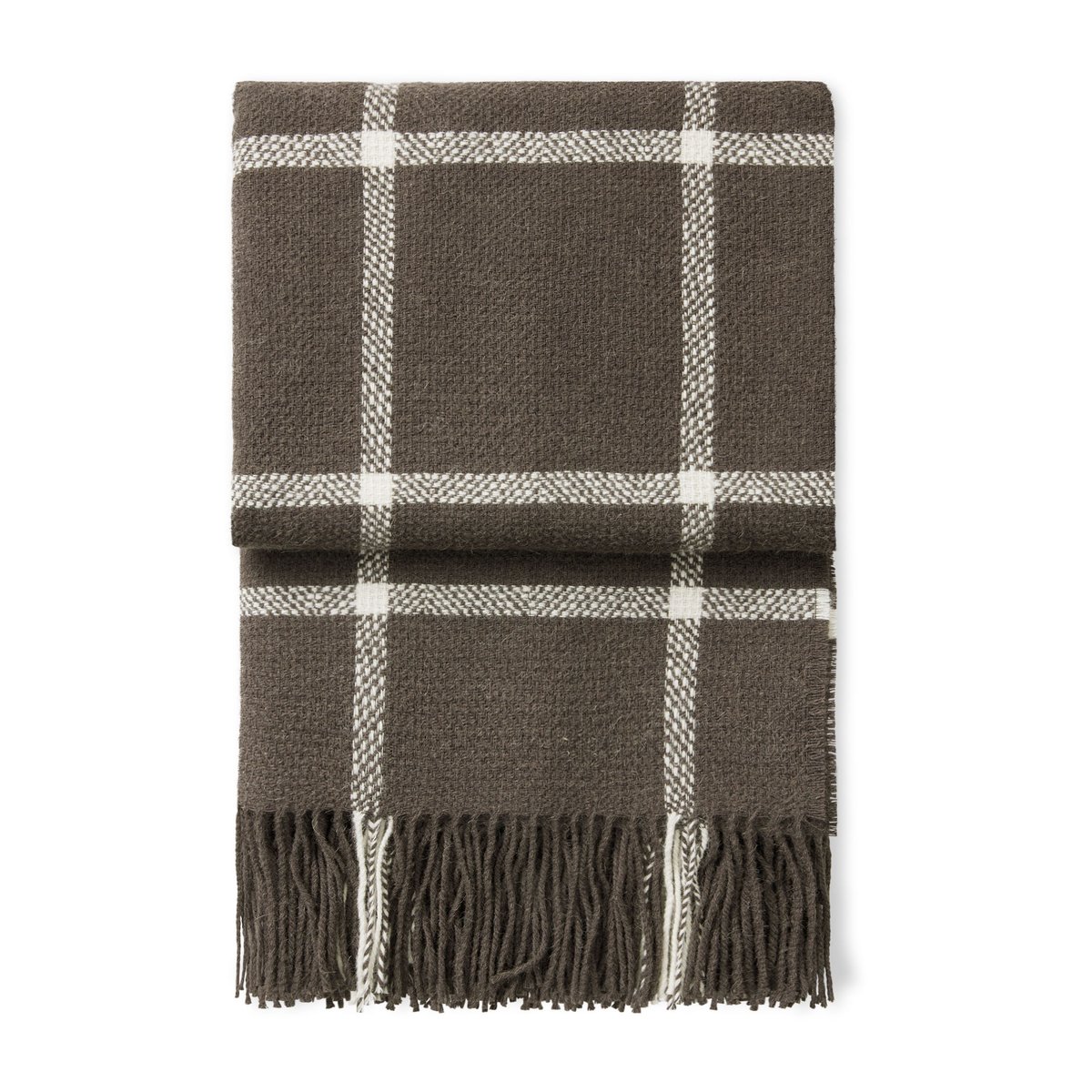 Elvang Denmark Plaid Tartan 130x190 cm Mocca | Design Scandinave | Plaids & couvertures en laine | Marron