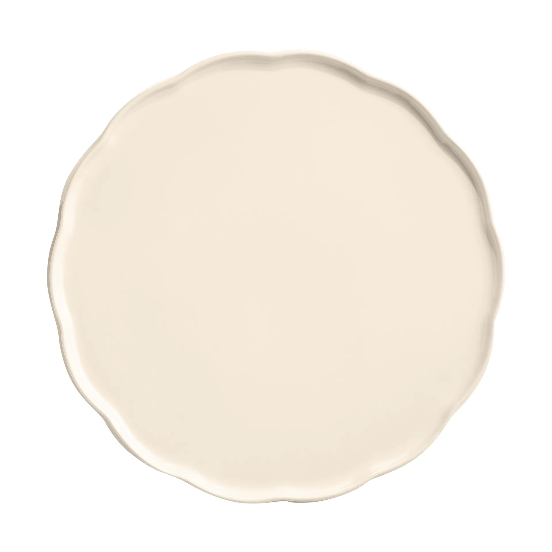 Plat de service Emile Henry Madeleine, Cream, rond Emile Henry