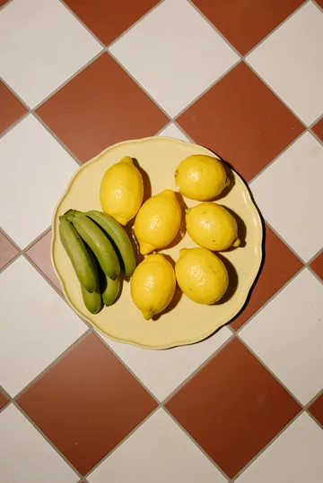 Plat de service Emile Henry Madeleine - Vanille, rond - Emile Henry