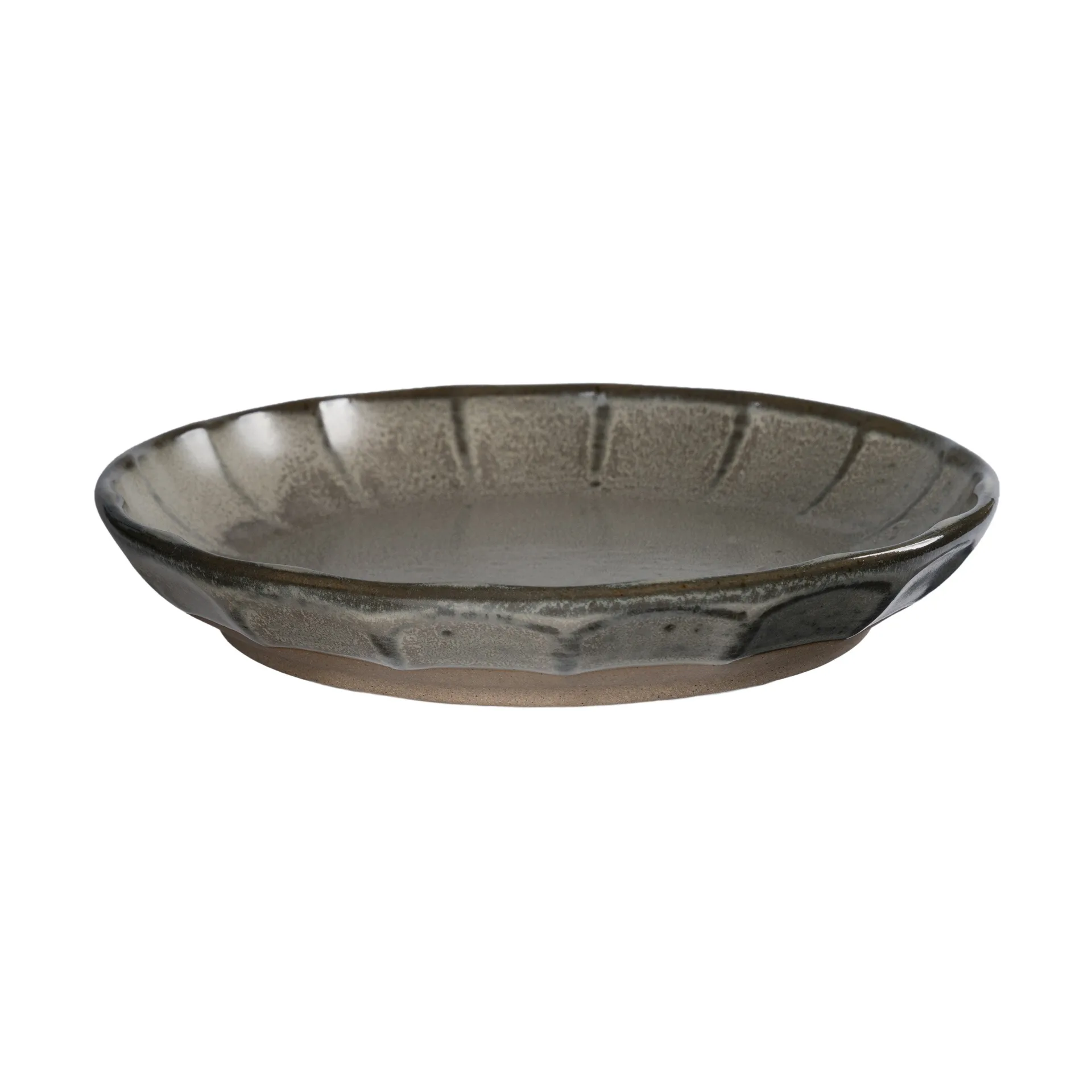 Assiette Ernst en grès, Gris-naturel, Ø17x3 cm ERNST