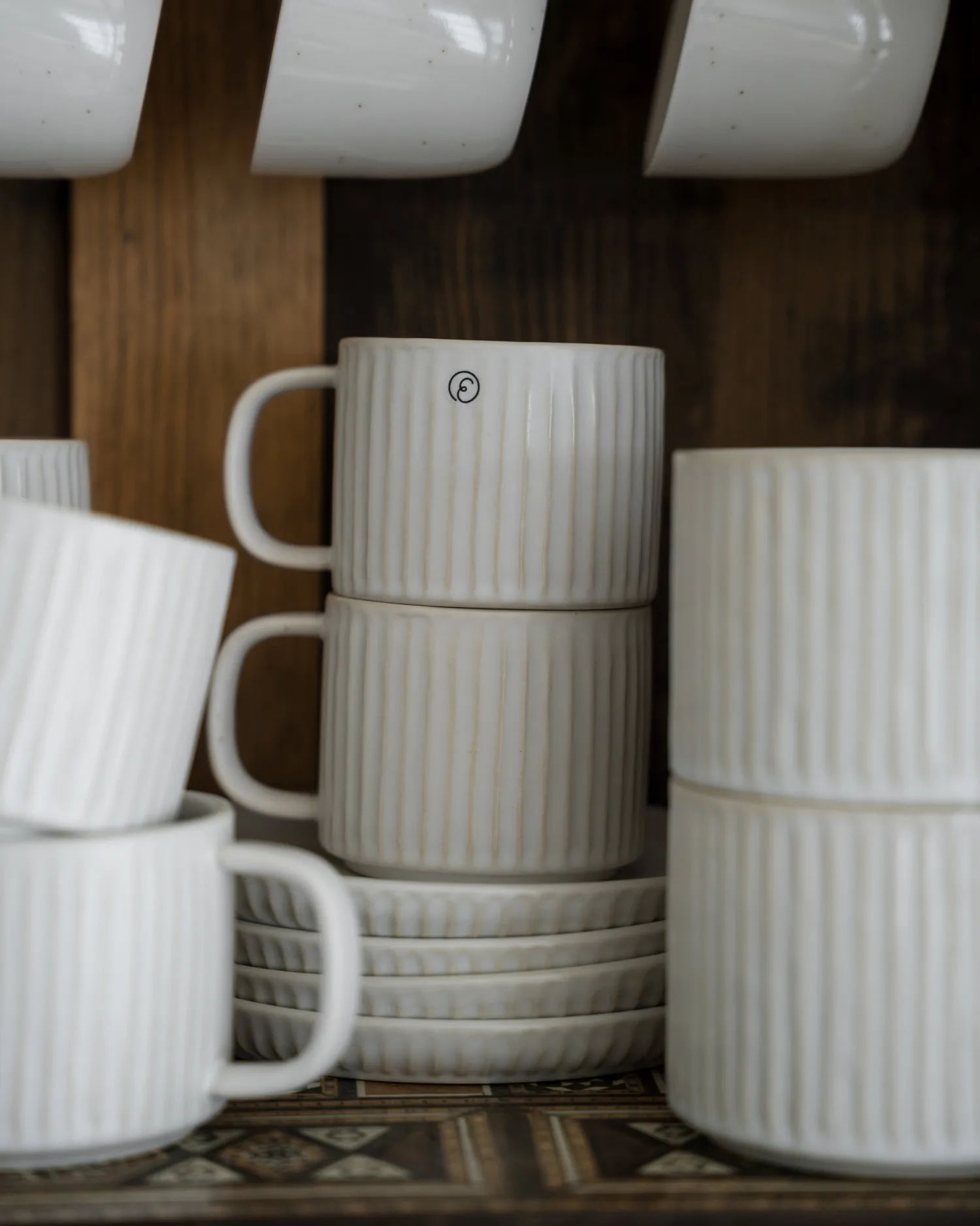 Assiette Ernst striée Ø16 cm, Blanc naturel ERNST