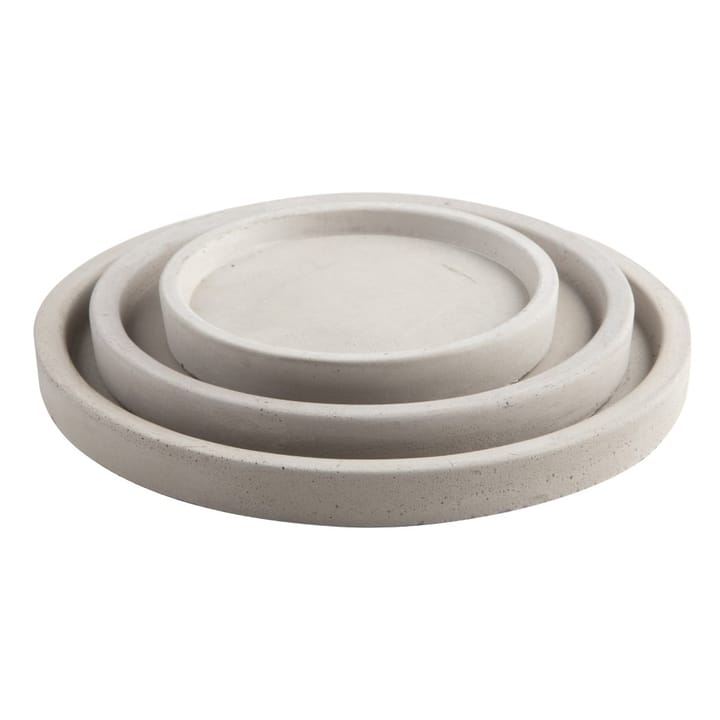 Assiette pour cache-pot en ciment Ernst gris - 13 cm - ERNST