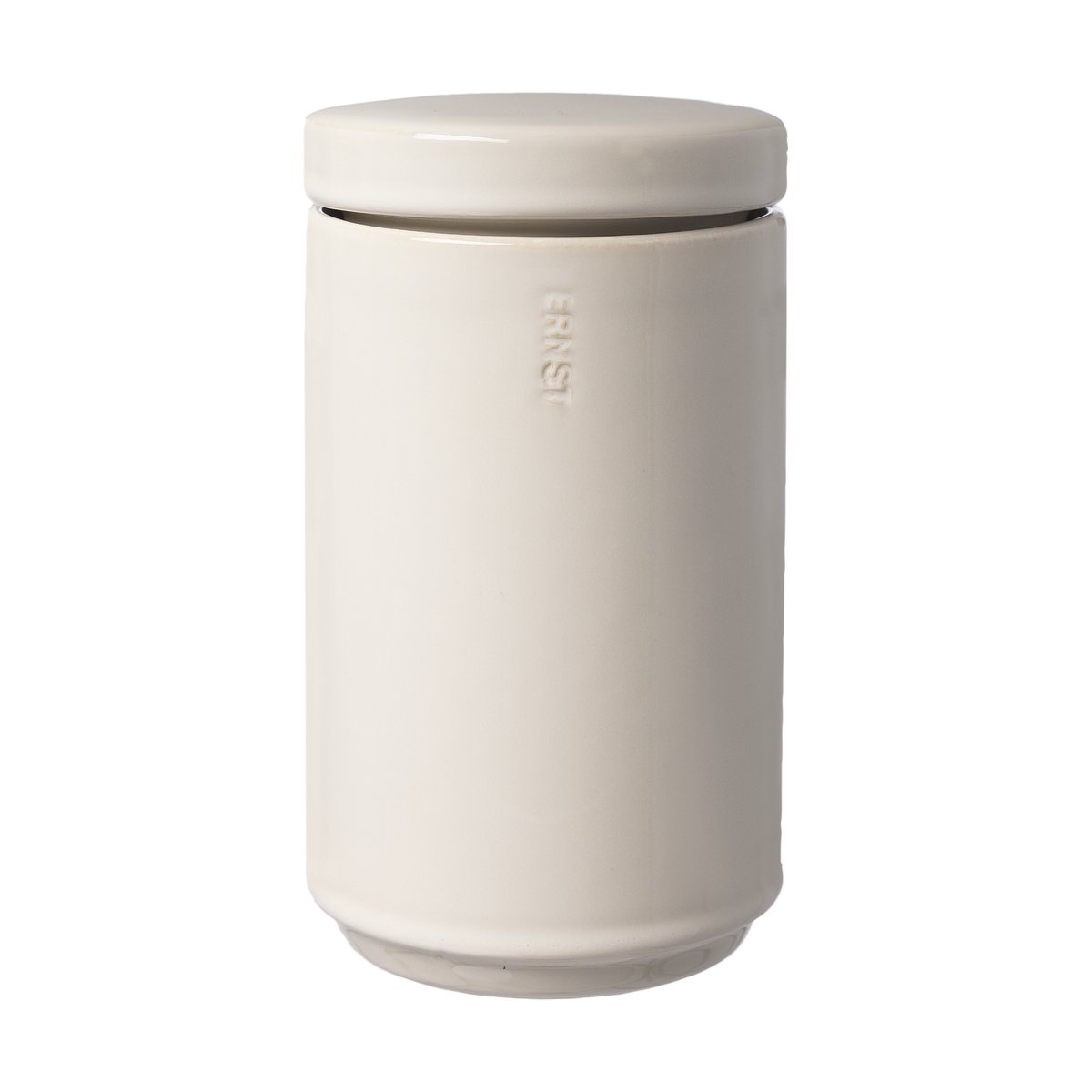 ERNST Bocal de rangement Ernst avec couvercle 19 cm Blanc naturel