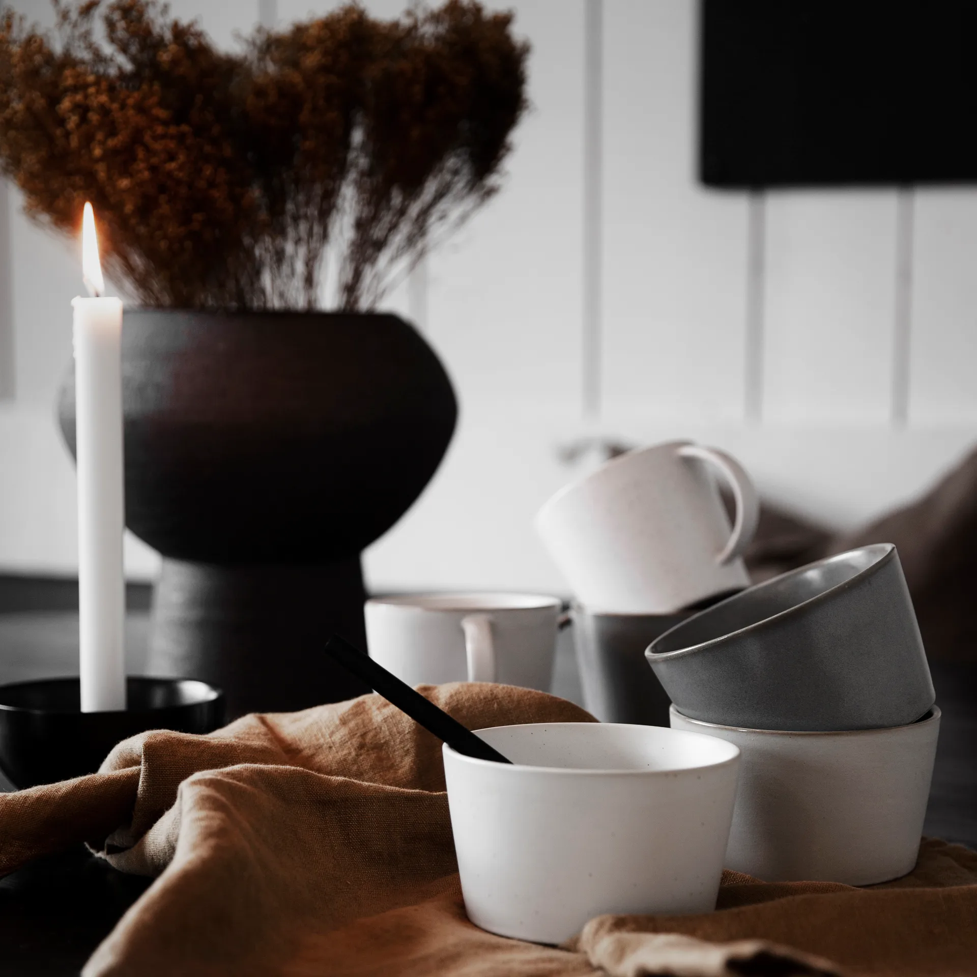 Bol Ernst Ø12cm, Blanc-pois ERNST