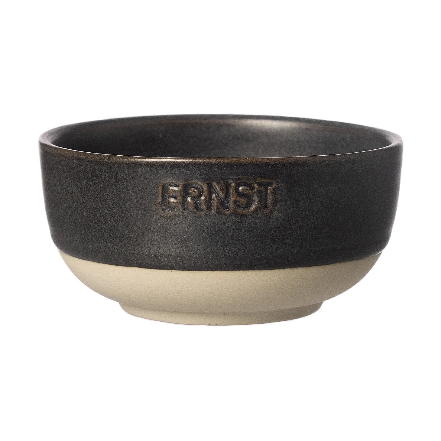 Bol Ernst, Base mat noir-nature Ø8 cm ERNST