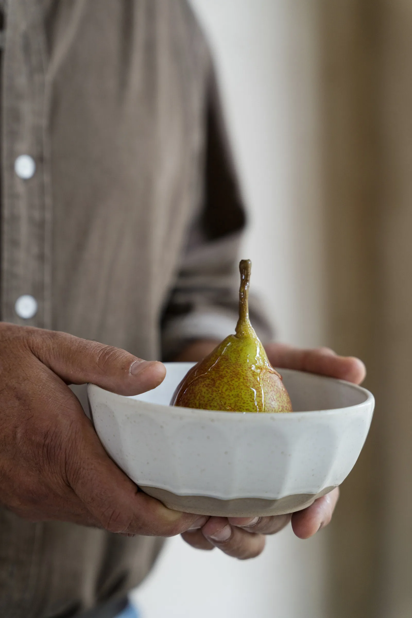 Bol Ernst en grès, Blanc-naturel, Ø16 cm ERNST