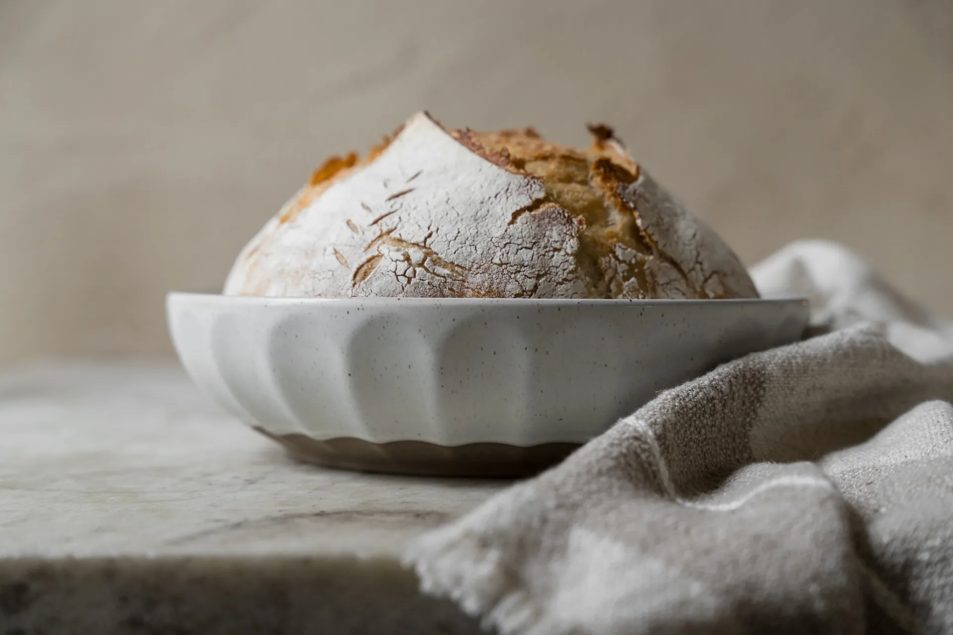 Bol Ernst en grès, Blanc-naturel, Ø24 cm ERNST
