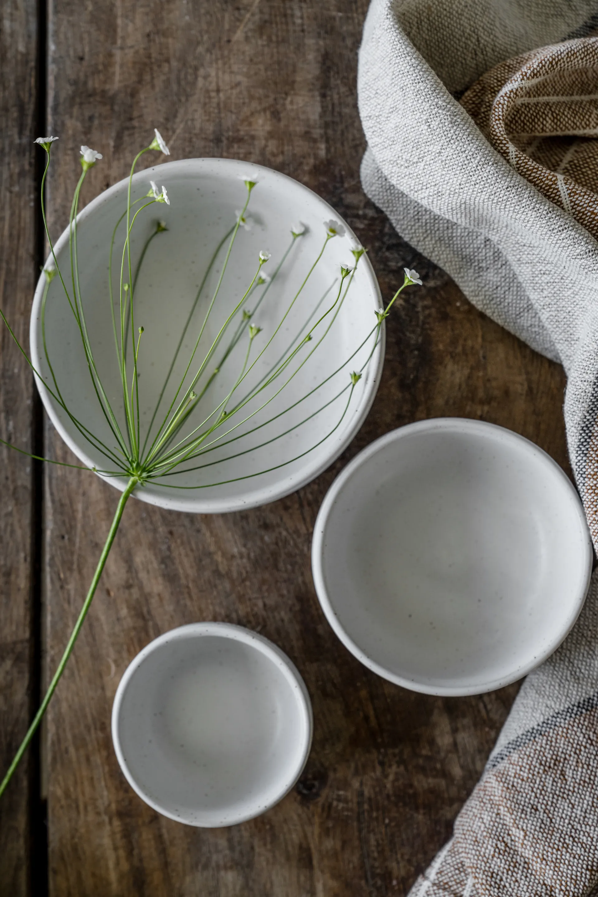 Bol Ernst, Fond blanc-naturel, Ø14 cm ERNST