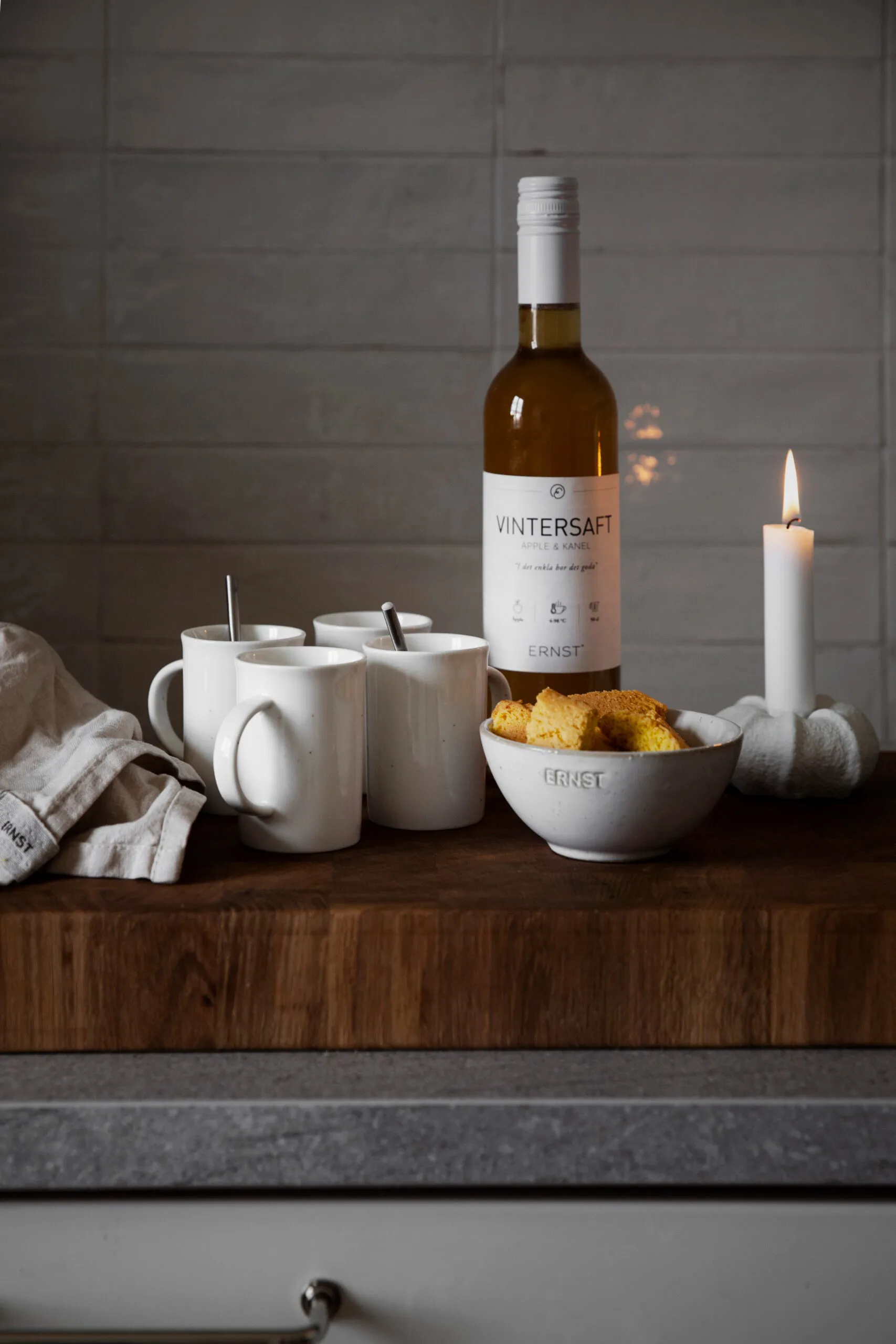 Bouegoir Ernst en grès Ø7,5 cm, Blanc naturel ERNST