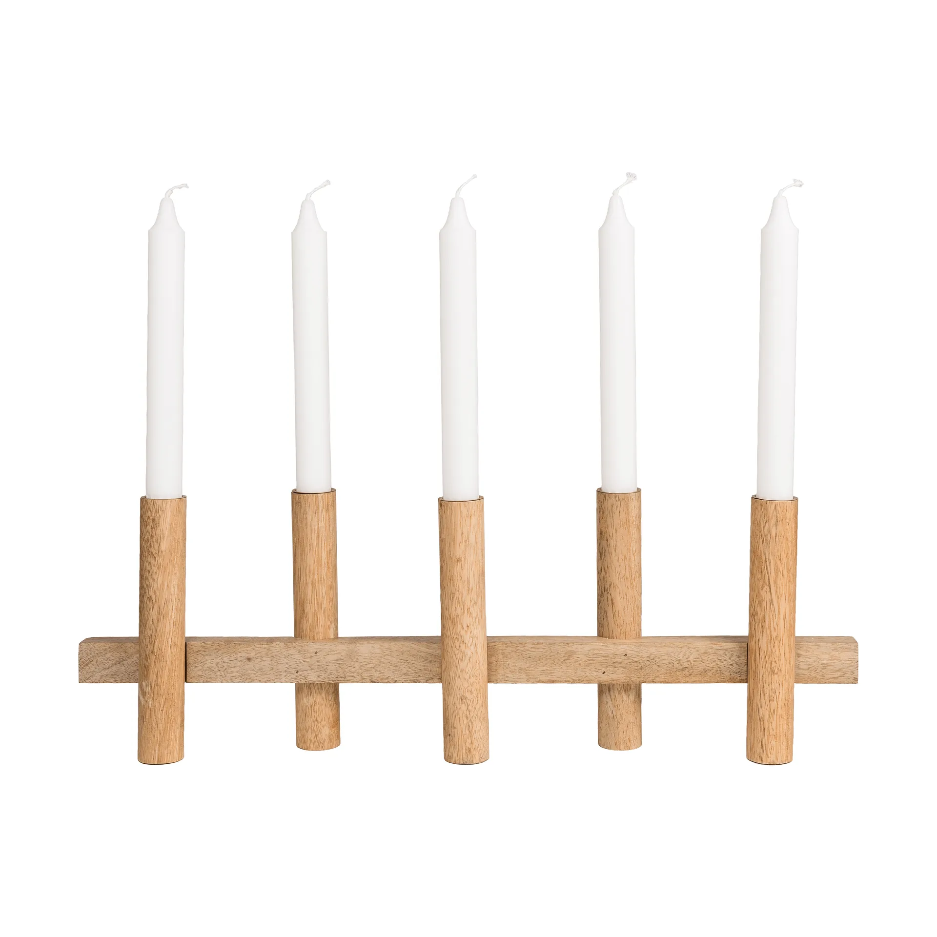 Bougeoir 5 bougies Ernst, Bois clair ERNST