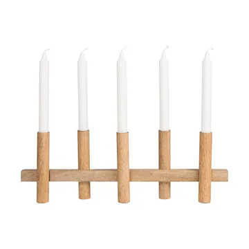 Bougeoir 5 bougies Ernst - Bois clair - ERNST
