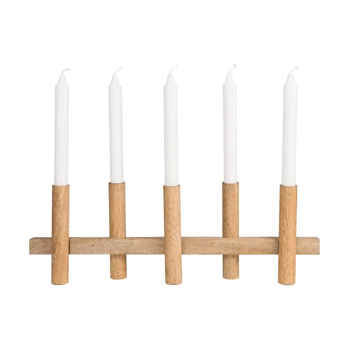 Bougeoir 5 bougies Ernst - Bois clair - ERNST