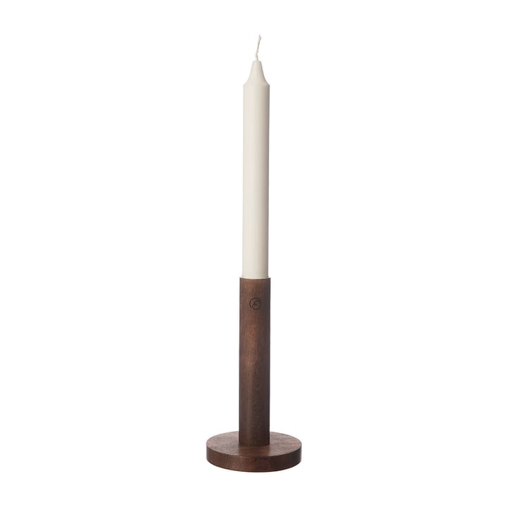 Bougeoir en bois Ernst 15 cm - Marron foncé - ERNST