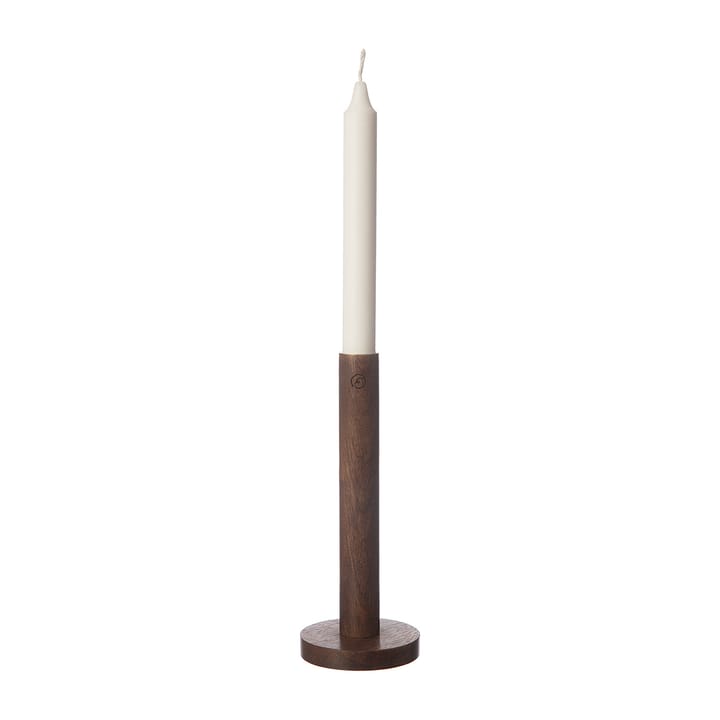 Bougeoir en bois Ernst 20 cm - Marron foncé - ERNST