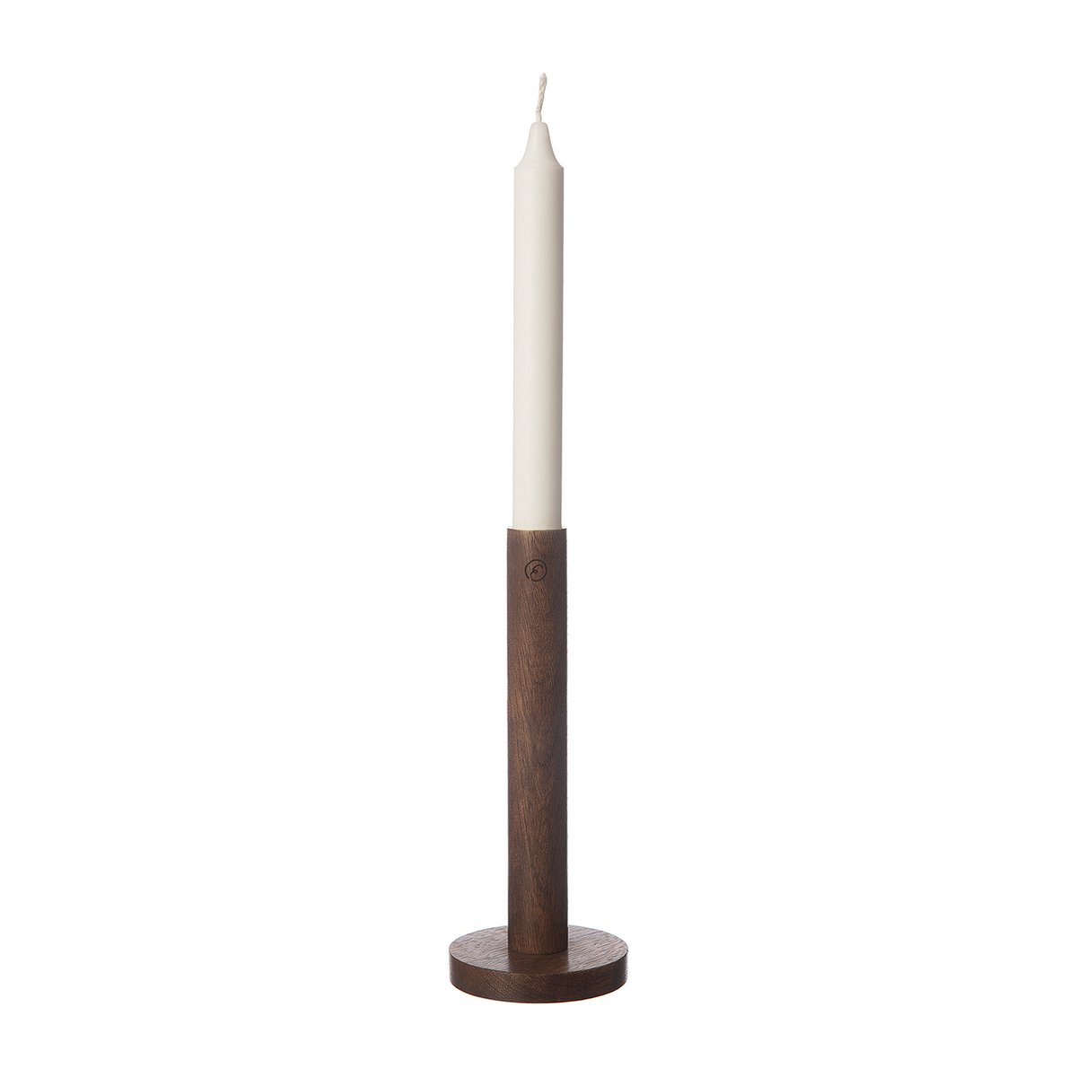 ERNST Bougeoir en bois Ernst 20 cm Marron foncé | Design Scandinave | Bougeoirs | Marron
