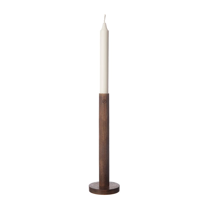 Bougeoir en bois Ernst 25 cm - Marron foncé - ERNST