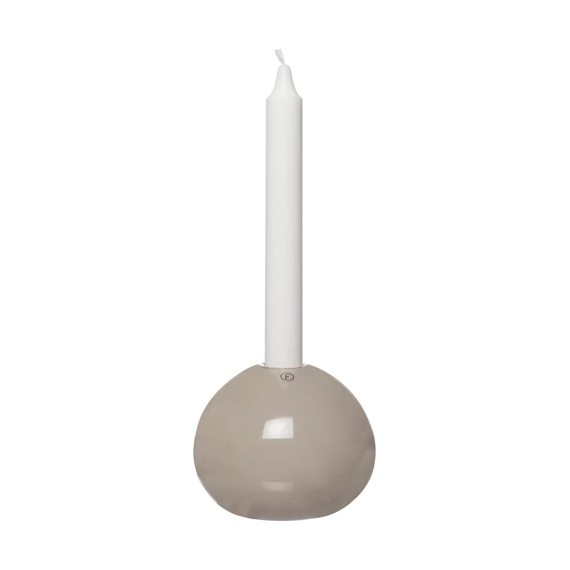Bougeoir en verre Ernst Ø11 cm, Beige ERNST
