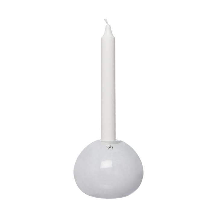 Bougeoir en verre Ernst Ø11 cm - Blanc - ERNST