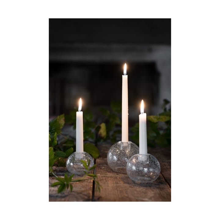 Bougeoir en verre Ernst Ø7,5 cm, Bulles ERNST