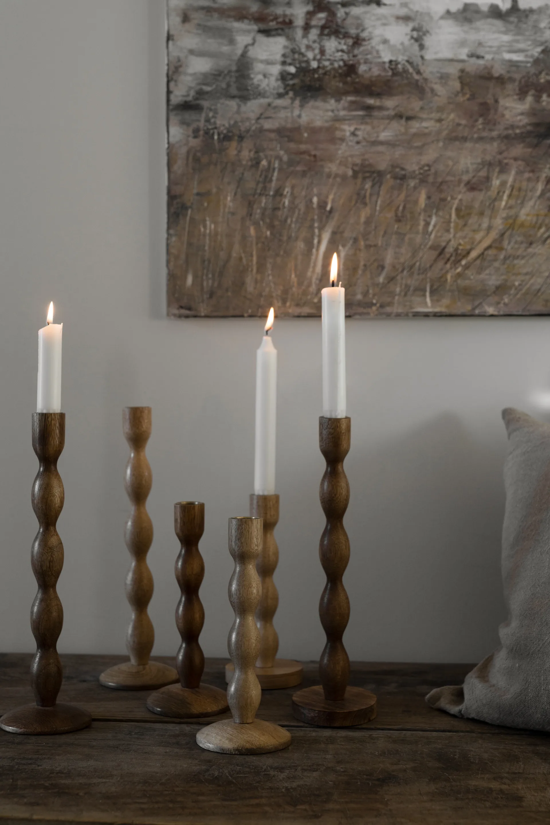 Bougeoir Ernst Ø9x21 cm, Naturel ERNST