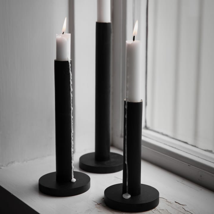 Bougeoir Ernst bois noir, 20 cm ERNST