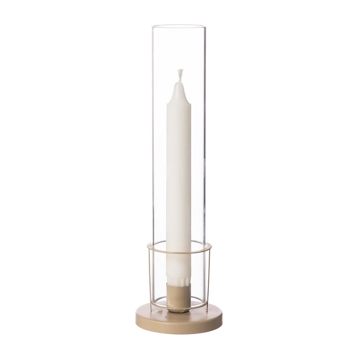 Bougeoir Ernst cylindre en verre fin, Beige ERNST