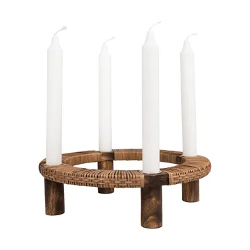 Bougeoir rond 4 bougies Ernst - Bois foncé - ERNST
