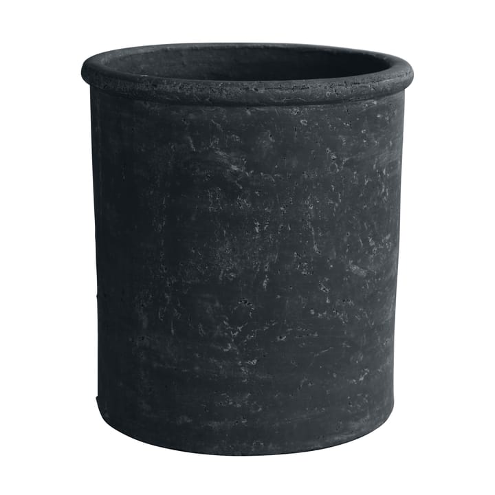 Cache-pot en terre cuite Ernst 30,5 cm - noir - ERNST