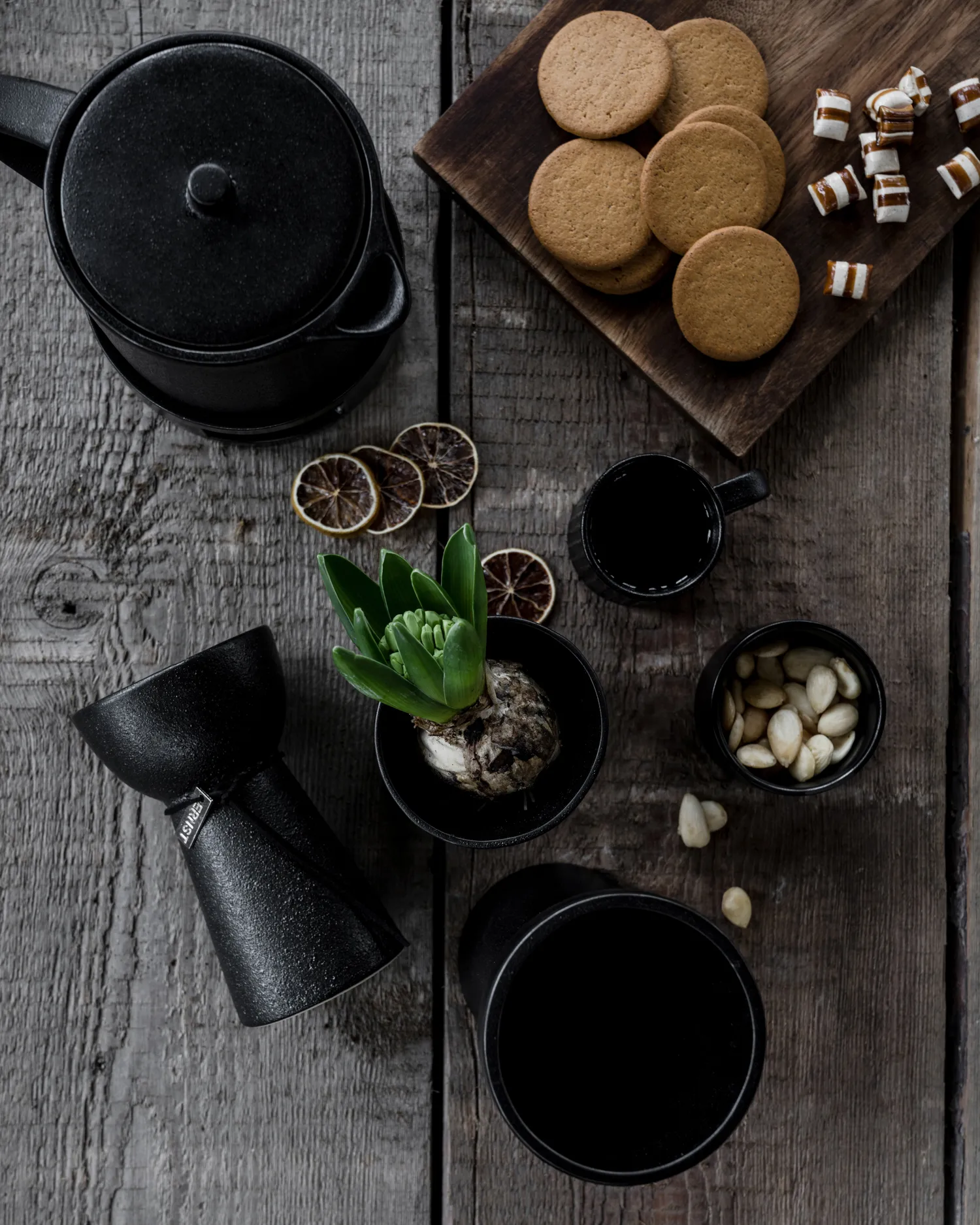 Carafe à glögg avec réchaud Ernst, Noir ERNST