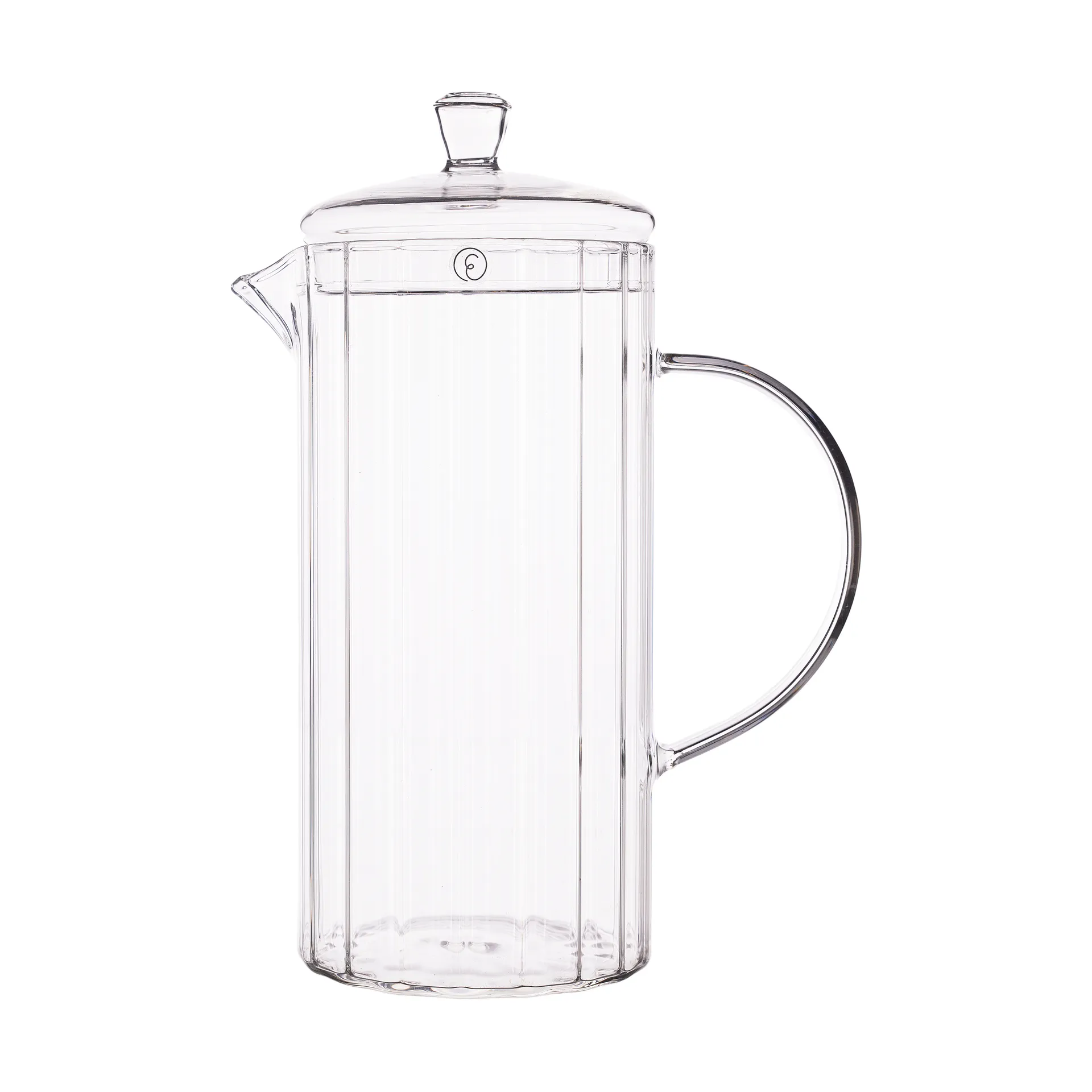 Carafe en verre rainurée Ernst 1 L, Transparent ERNST