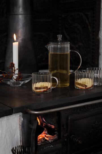 Carafe en verre rainurée Ernst 1 L - Transparent - ERNST