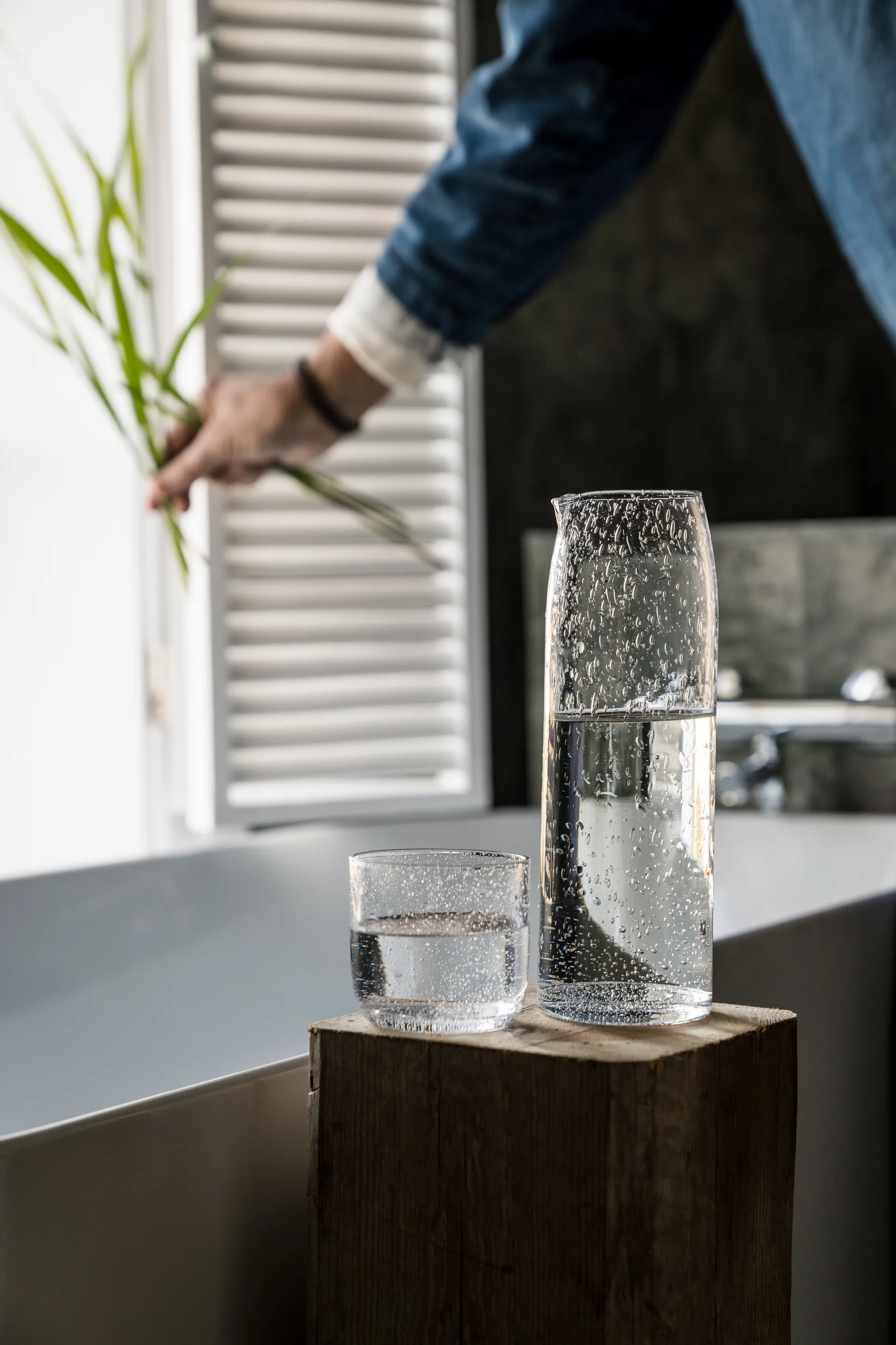 Carafe Ernst en verre bullé 1 L, Clair ERNST