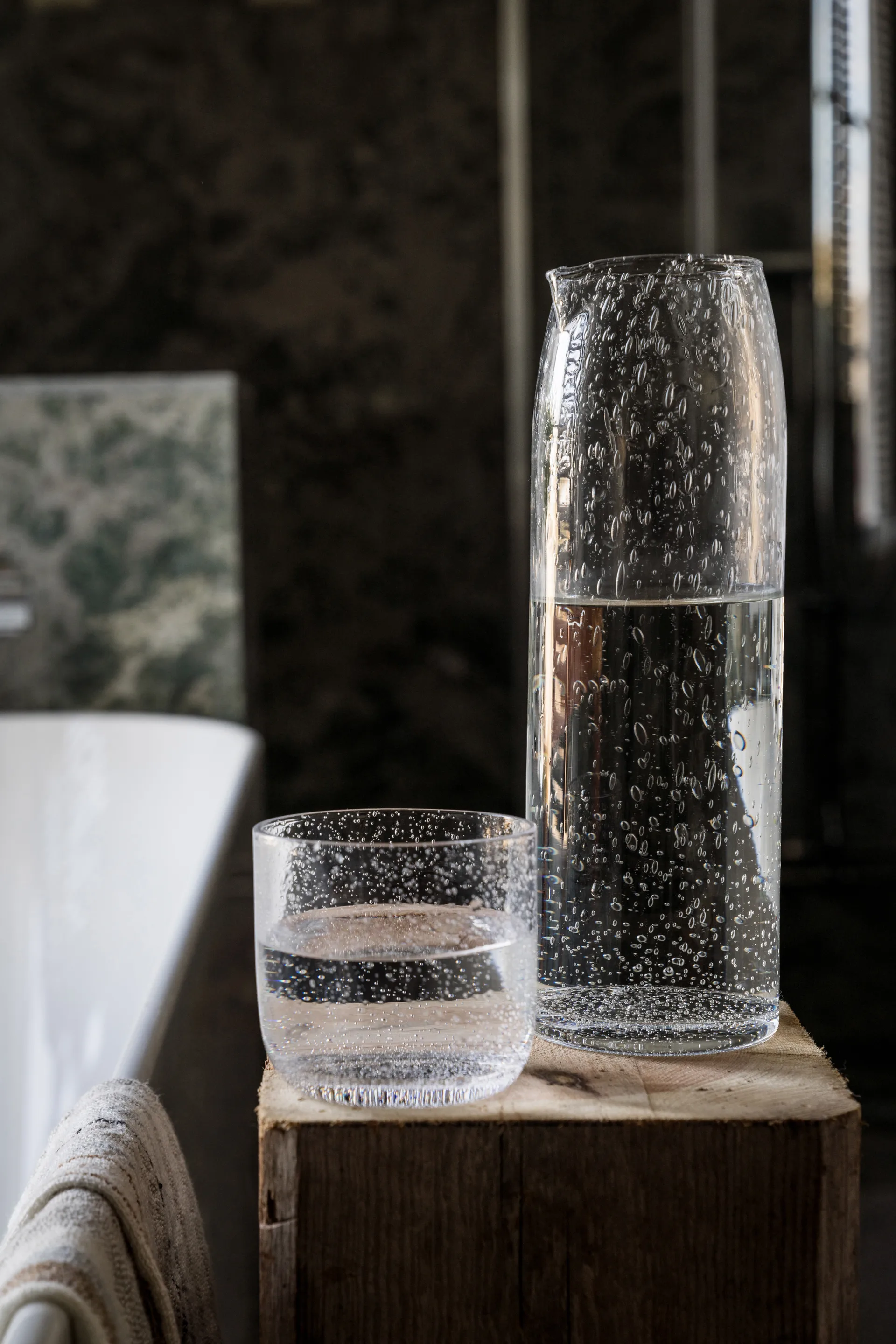 Carafe Ernst en verre bullé 1 L, Clair ERNST