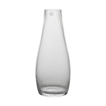 Carafe Ernst en verre strié - Transparent, Ø8x19 cm - ERNST