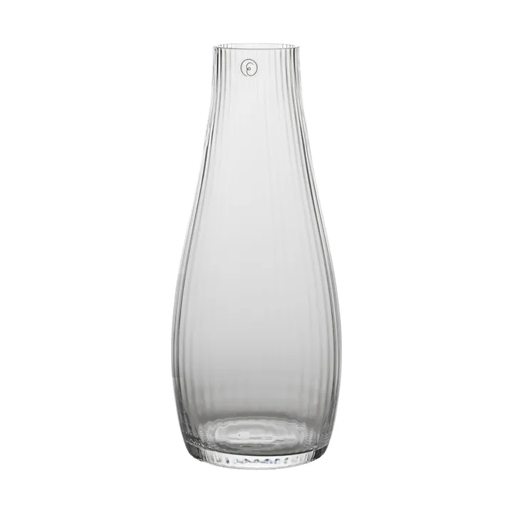Carafe Ernst en verre strié - Transparent, Ø8x19 cm - ERNST