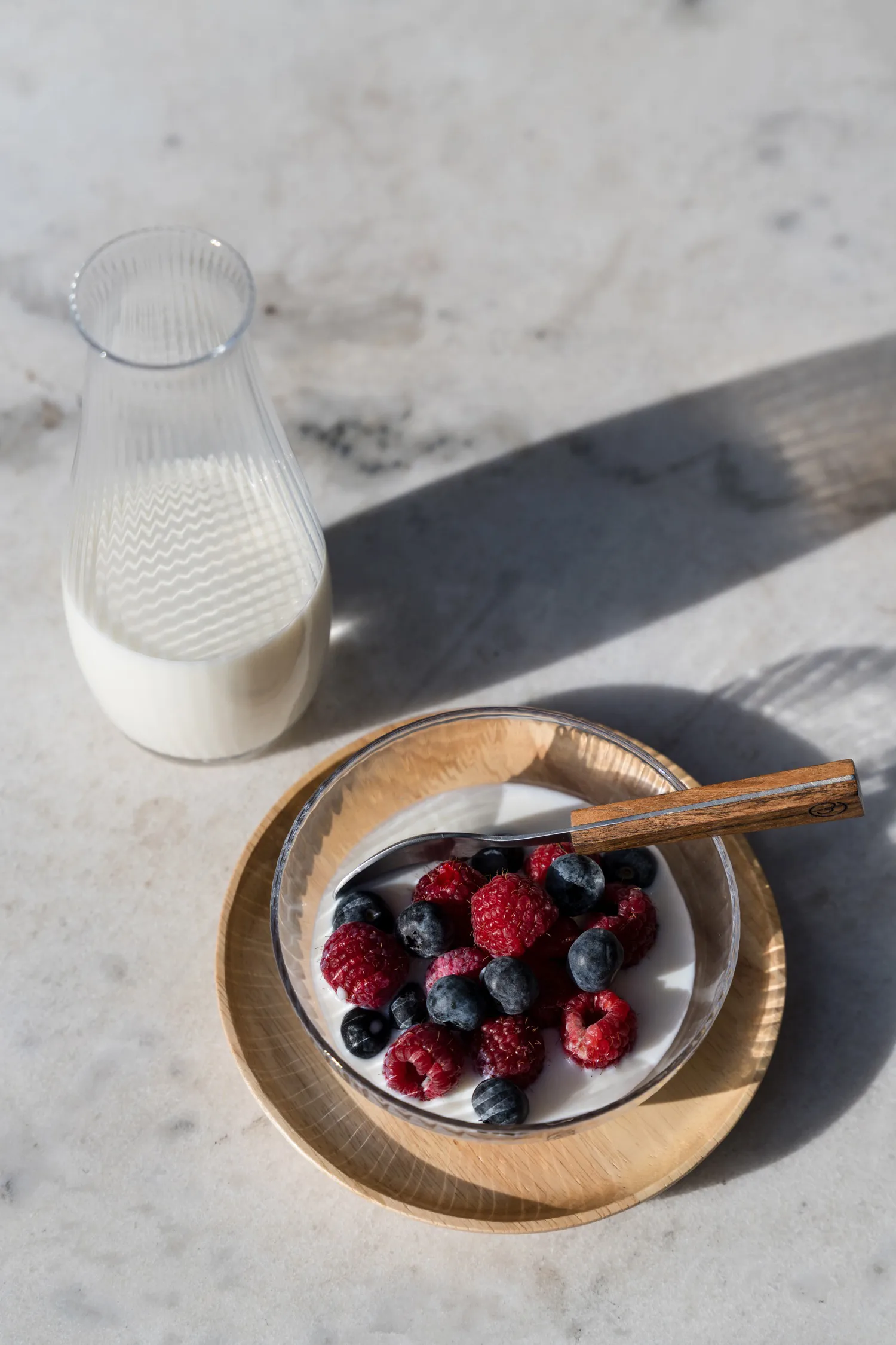 Carafe Ernst en verre strié, Transparent, Ø8x19 cm ERNST