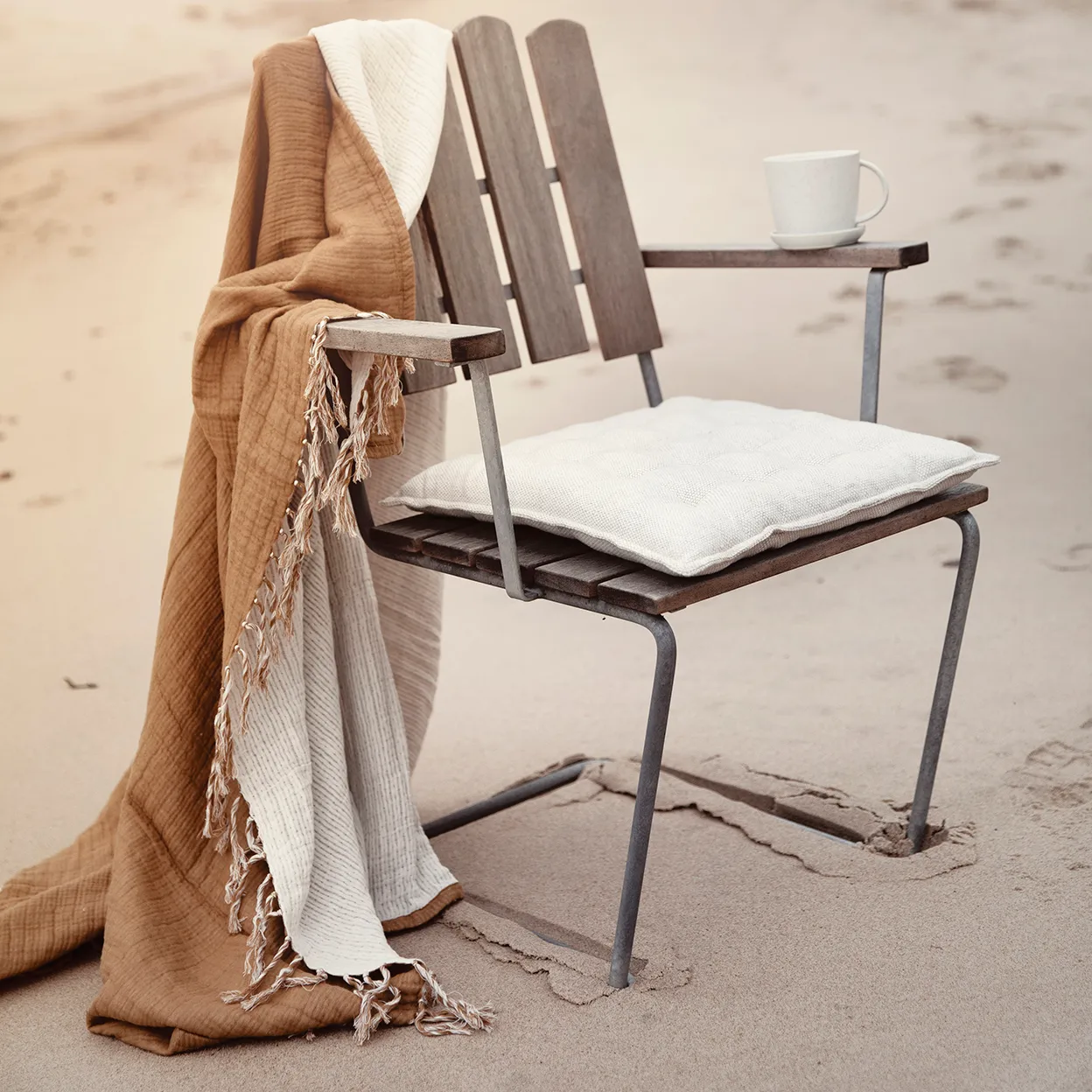 Coussin de chaise Ernst 40x40 cm, Blanc nature ERNST