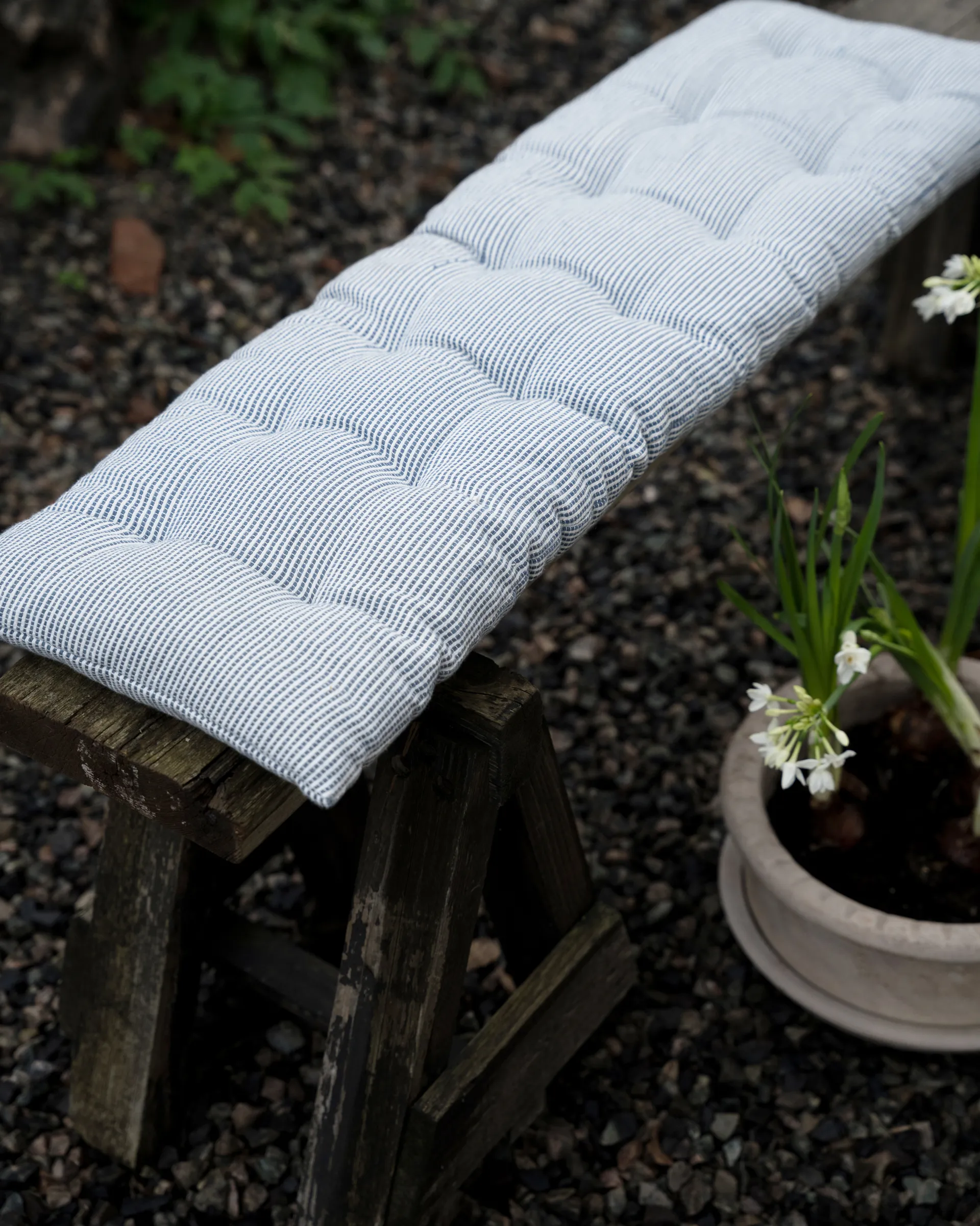 Coussin Ernst 30x100 cm, Bleu-blanc ERNST