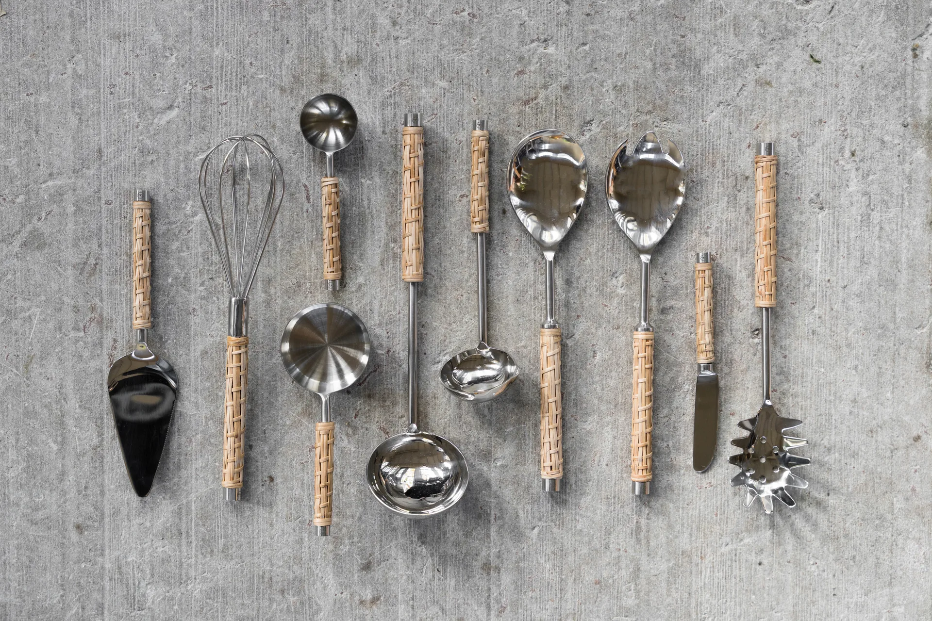 Cuillère doseuse à café Ernst à manche tressé, Jonc de mer, 18,5 cm ERNST