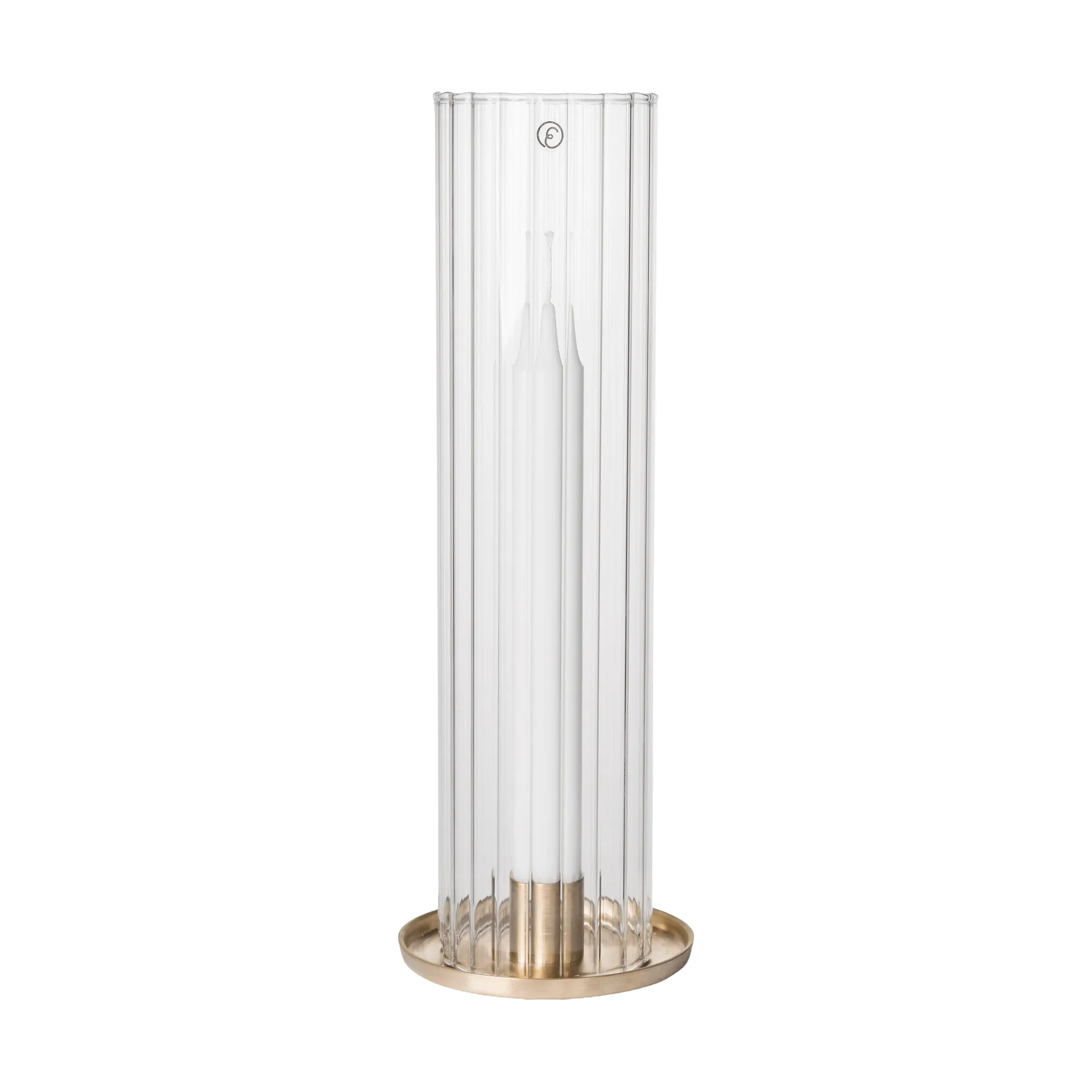 Ernst photophore pour bougie chandelier, Laiton-verre, Ø9x27,5 cm ERNST