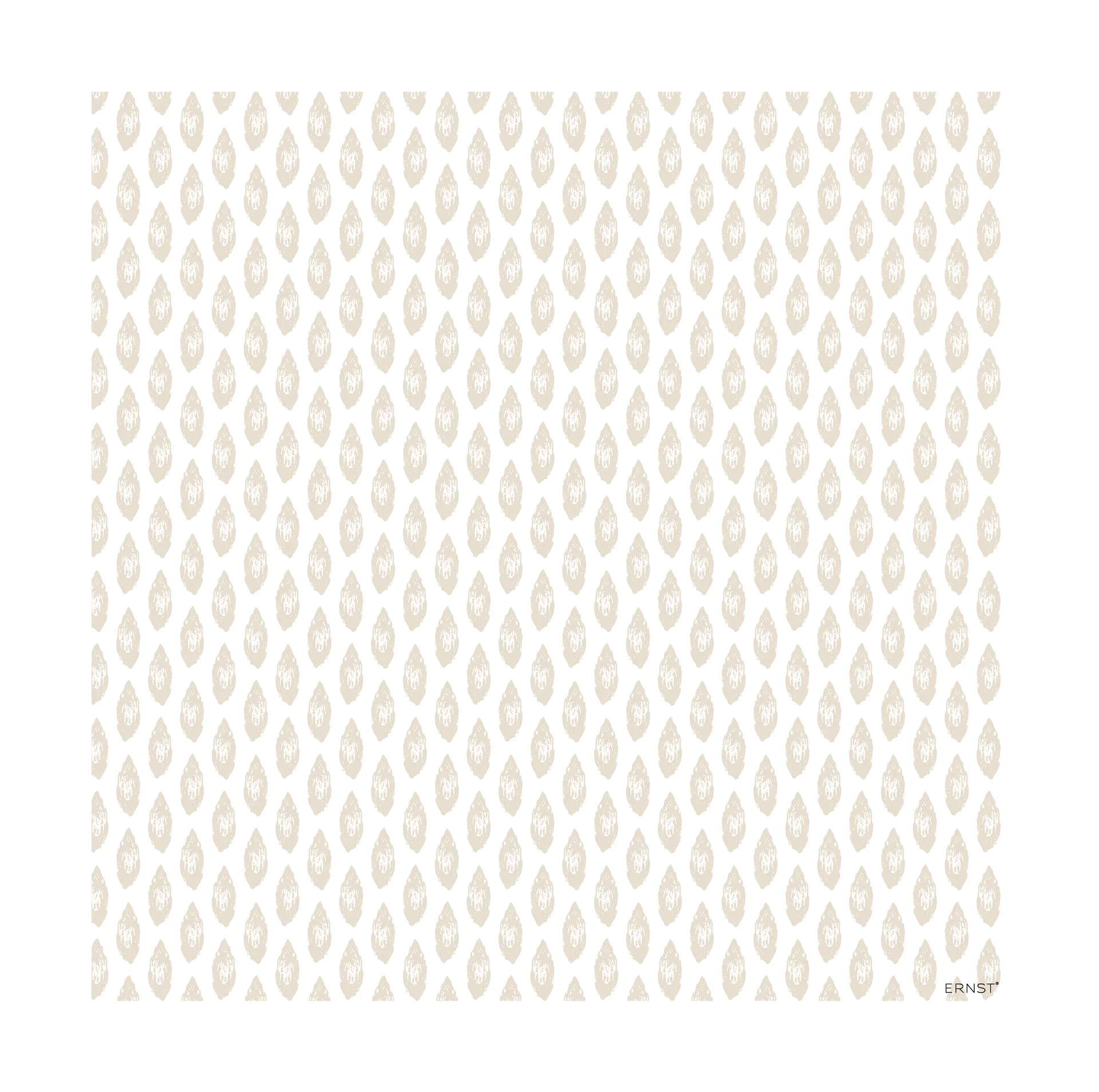 Ernst serviette amande 33x33 cm lot de 20, Blanc-beige ERNST