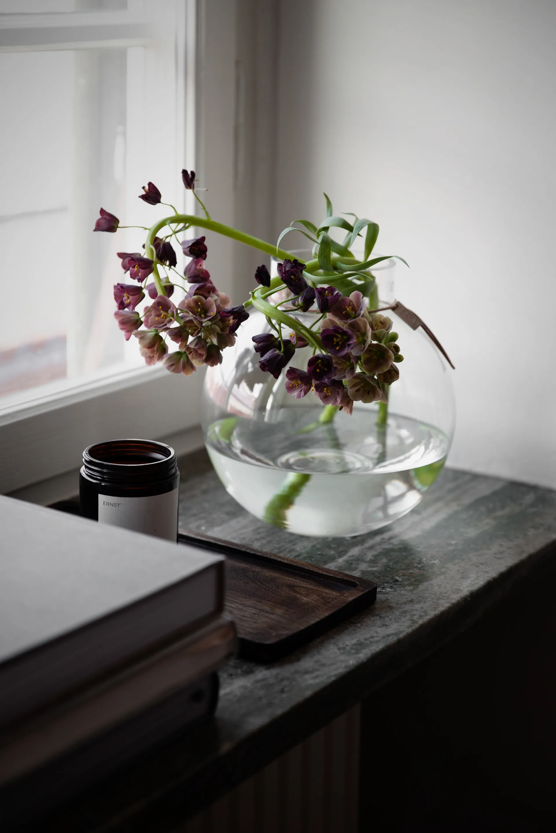 Ernst vase en verre H 22 cm Ø 21 cm, transparent ERNST