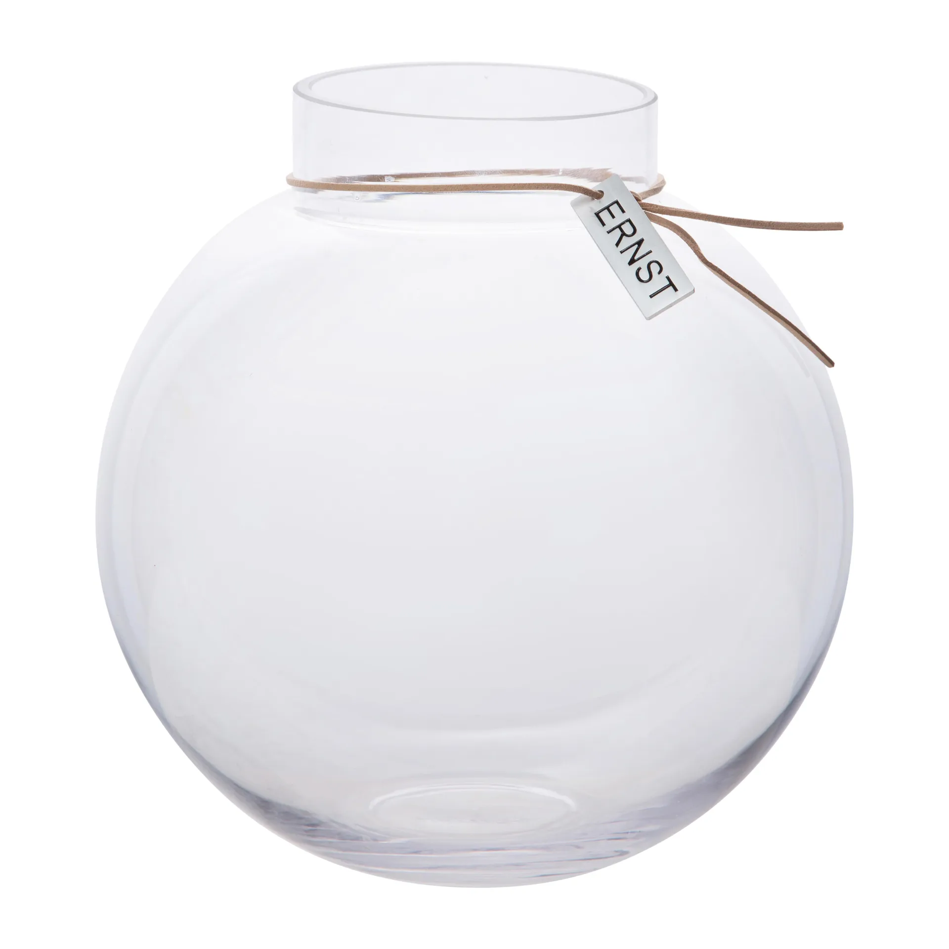 Ernst vase en verre H 22 cm Ø 21 cm, transparent ERNST