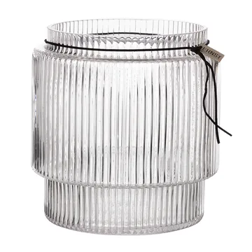 Ernst Vase en verre rainuré transparent - Ø19,5 cm x h20 cm - ERNST