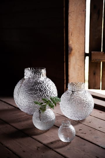 Ernst Vase en verre structuré transparent - Ø13 cm - ERNST
